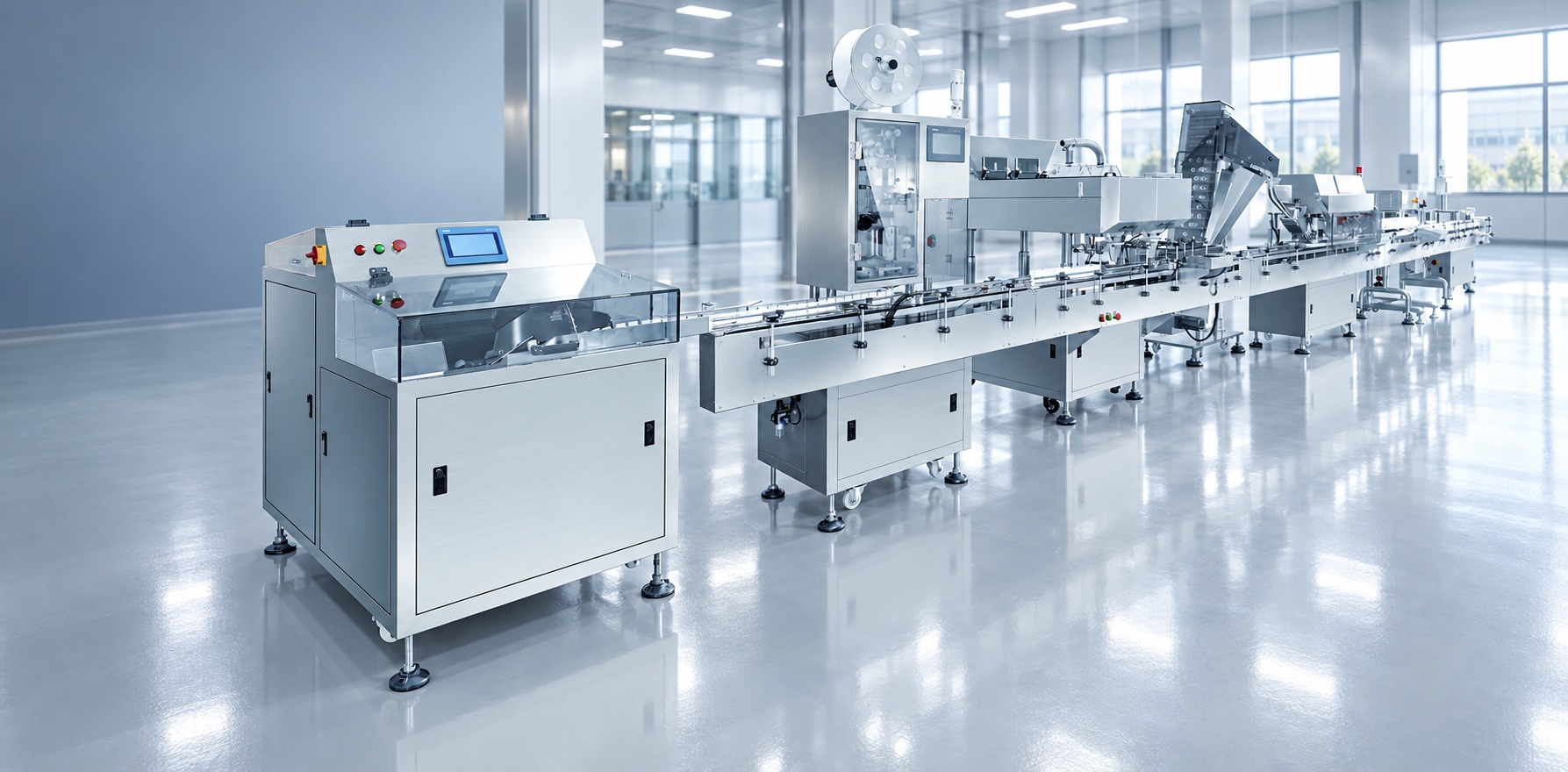 Pharmaceutical processing equipment in a clean production environment